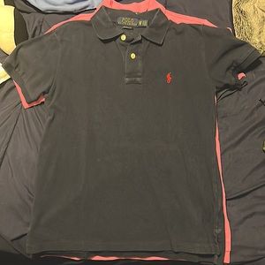 Ralph Lauren Boys Polo Size S (8)- Navy Blue w/ Red pony